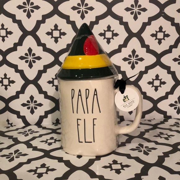 Rae Dunn PAPA ELF mug with topper - Picture 1 of 2